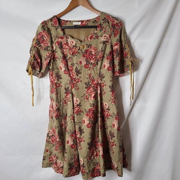 Axes Femme Dresses & Skirts - Axes Femme Japanese Fairycore Cottagecore Anime Romantic Floral Mini Dress‎ sz M
